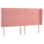 Headboard with pink velvet ears 183x23x118/128 cm by vidaXL, Headboards and footboards - Ref: Foro24-3118259, Price: 138,70 €...