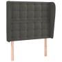 Headboard with dark gray velvet ears 93x23x118/128 cm by vidaXL, Headboards and footboards - Ref: Foro24-3118427, Price: 81,9...