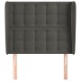 Headboard with dark gray velvet ears 93x23x118/128 cm by vidaXL, Headboards and footboards - Ref: Foro24-3118427, Price: 81,9...