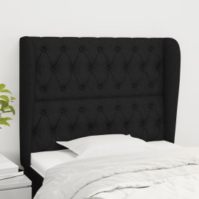 Cabecero con orejas de tela negro 103x23x118/128 cm de vidaXL, Cabeceros y pies de cama - Ref: Foro24-3118284, Precio: 86,27 ...