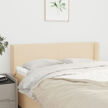 Cream fabric headboard 147x16x78/88 cm by vidaXL, Headboards and footboards - Ref: Foro24-3118491, Price: 68,69 €, Discount: %