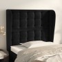 Cabecero con orejas de terciopelo negro 83x23x118/128 cm de vidaXL, Cabeceros y pies de cama - Ref: Foro24-3118422, Precio: 8...