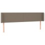 Taupe gray fabric headboard 183x16x78/88 cm by vidaXL, Headboards and footboards - Ref: Foro24-3118506, Price: 74,38 €, Disco...