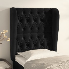 Headboard with black velvet ears 83x23x118/128 cm by vidaXL, Headboards and footboards - Ref: Foro24-3118324, Price: 89,99 €,...