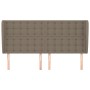 Headboard with ears in taupe gray fabric 183x23x118/128 cm by vidaXL, Headboards and footboards - Ref: Foro24-3118408, Price:...