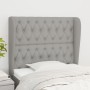 Headboard with light gray fabric ears 93x23x118/128 cm by vidaXL, Headboards and footboards - Ref: Foro24-3118274, Price: 96,...