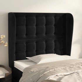 Headboard with black velvet ears 93x23x118/128 cm by vidaXL, Headboards and footboards - Ref: Foro24-3118428, Price: 81,99 €,...