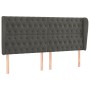 Headboard with dark gray velvet ears 183x23x118/128 cm by vidaXL, Headboards and footboards - Ref: Foro24-3118353, Price: 168...