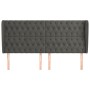 Headboard with dark gray velvet ears 183x23x118/128 cm by vidaXL, Headboards and footboards - Ref: Foro24-3118353, Price: 168...