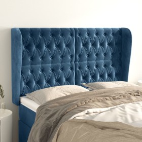 Headboard with dark blue velvet ears 147x23x118/128 cm by vidaXL, Headboards and footboards - Ref: Foro24-3118344, Price: 159...