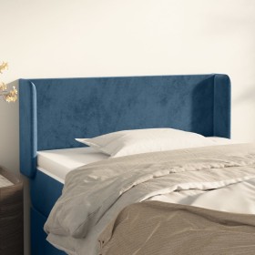 Dark blue velvet headboard 93x16x78/88 cm by vidaXL, Headboards and footboards - Ref: Foro24-3118528, Price: 51,16 €, Discoun...