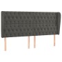 Headboard with dark gray velvet ears 203x23x118/128 cm by vidaXL, Headboards and footboards - Ref: Foro24-3118359, Price: 150...