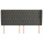 Headboard with dark gray velvet ears 203x23x118/128 cm by vidaXL, Headboards and footboards - Ref: Foro24-3118359, Price: 150...