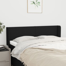 Black fabric headboard 147x16x78/88 cm by vidaXL, Headboards and footboards - Ref: Foro24-3118488, Price: 71,99 €, Discount: %