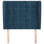 Headboard with dark blue velvet ears 83x23x118/128 cm by vidaXL, Headboards and footboards - Ref: Foro24-3118424, Price: 84,8...