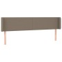 Taupe gray fabric headboard 163x16x78/88 cm by vidaXL, Headboards and footboards - Ref: Foro24-3118498, Price: 71,80 €, Disco...