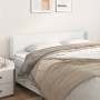 Cabecero de cuero sintético blanco 183x16x78/88 cm de vidaXL, Cabeceros y pies de cama - Ref: Foro24-3118591, Precio: 78,50 €...