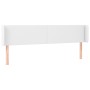 Cabecero de cuero sintético blanco 183x16x78/88 cm de vidaXL, Cabeceros y pies de cama - Ref: Foro24-3118591, Precio: 78,50 €...