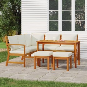 6-piece garden dining set with solid acacia wood cushions by vidaXL, Garden sets - Ref: Foro24-3154964, Price: 563,44 €, Disc...