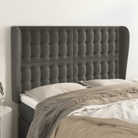 Headboard with dark gray velvet ears 147x23x118/128 cm by vidaXL, Headboards and footboards - Ref: Foro24-3118439, Price: 129...