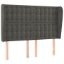 Headboard with dark gray velvet ears 147x23x118/128 cm by vidaXL, Headboards and footboards - Ref: Foro24-3118439, Price: 129...