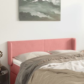 Cabecero de terciopelo rosa 147x16x78/88 cm de vidaXL, Cabeceros y pies de cama - Ref: Foro24-3118541, Precio: 67,20 €, Descu...