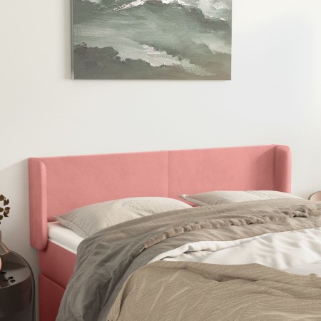 Cabecero de terciopelo rosa 147x16x78/88 cm de vidaXL, Cabeceros y pies de cama - Ref: Foro24-3118541, Precio: 67,11 €, Descu...