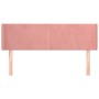 Cabecero de terciopelo rosa 147x16x78/88 cm de vidaXL, Cabeceros y pies de cama - Ref: Foro24-3118541, Precio: 67,11 €, Descu...