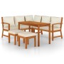 6-piece garden dining set with solid acacia wood cushions by vidaXL, Garden sets - Ref: Foro24-3154964, Price: 594,18 €, Disc...