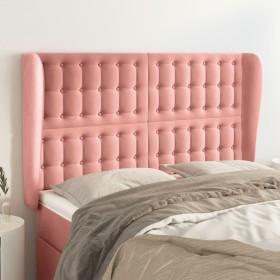 Headboard with pink velvet ears 147x23x118/128 cm by vidaXL, Headboards and footboards - Ref: Foro24-3118443, Price: 128,13 €...