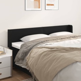 Black synthetic leather headboard 203x16x78/88 cm by vidaXL, Headboards and footboards - Ref: Foro24-3118596, Price: 73,74 €,...