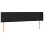 Cabecero de cuero sintético negro 203x16x78/88 cm de vidaXL, Cabeceros y pies de cama - Ref: Foro24-3118596, Precio: 73,74 €,...