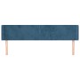 Dark blue velvet headboard 203x16x78/88 cm by vidaXL, Headboards and footboards - Ref: Foro24-3118558, Price: 75,09 €, Discou...