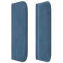 Dark blue velvet headboard 203x16x78/88 cm by vidaXL, Headboards and footboards - Ref: Foro24-3118558, Price: 75,09 €, Discou...