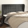 Headboard with dark gray velvet ears 163x23x118/128 cm by vidaXL, Headboards and footboards - Ref: Foro24-3118445, Price: 139...