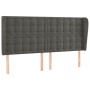 Headboard with dark gray velvet ears 163x23x118/128 cm by vidaXL, Headboards and footboards - Ref: Foro24-3118445, Price: 139...