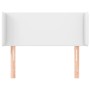 Cabecero de cuero sintético blanco 103x16x78/88 cm de vidaXL, Cabeceros y pies de cama - Ref: Foro24-3118573, Precio: 49,86 €...