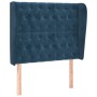 Headboard with dark blue velvet ears 103x23x118/128 cm by vidaXL, Headboards and footboards - Ref: Foro24-3118338, Price: 104...