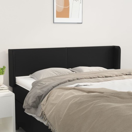 Cabecero de cuero sintético negro 147x16x78/88 cm de vidaXL, Cabeceros y pies de cama - Ref: Foro24-3118578, Precio: 64,78 €,...