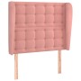 Cabecero con orejas de terciopelo rosa 103x23x118/128 cm de vidaXL, Cabeceros y pies de cama - Ref: Foro24-3118437, Precio: 9...