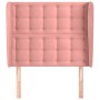 Headboard with pink velvet ears 103x23x118/128 cm by vidaXL, Headboards and footboards - Ref: Foro24-3118437, Price: 83,68 €,...