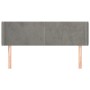 Light gray velvet headboard 147x16x78/88 cm by vidaXL, Headboards and footboards - Ref: Foro24-3118536, Price: 67,99 €, Disco...