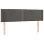 Dark gray velvet headboard 147x16x78/88 cm by vidaXL, Headboards and footboards - Ref: Foro24-3118677, Price: 63,66 €, Discou...