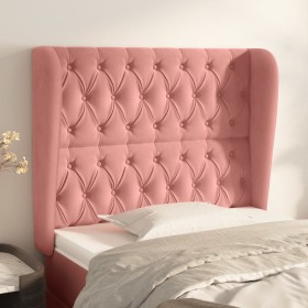 Headboard with pink velvet ears 103x23x118/128 cm by vidaXL, Headboards and footboards - Ref: Foro24-3118339, Price: 98,14 €,...