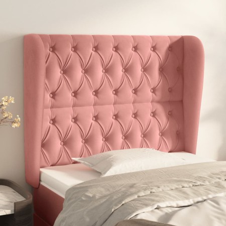 Headboard with pink velvet ears 103x23x118/128 cm by vidaXL, Headboards and footboards - Ref: Foro24-3118339, Price: 103,68 €...