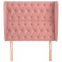 Headboard with pink velvet ears 103x23x118/128 cm by vidaXL, Headboards and footboards - Ref: Foro24-3118339, Price: 103,68 €...