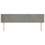 Cabecero de terciopelo gris claro 183x16x78/88 cm de vidaXL, Cabeceros y pies de cama - Ref: Foro24-3118548, Precio: 75,59 €,...