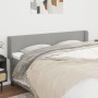 Cabecero de tela gris claro 203x16x78/88 cm de vidaXL, Cabeceros y pies de cama - Ref: Foro24-3118510, Precio: 83,07 €, Descu...