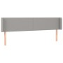 Cabecero de tela gris claro 203x16x78/88 cm de vidaXL, Cabeceros y pies de cama - Ref: Foro24-3118510, Precio: 87,13 €, Descu...