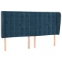 Headboard with dark blue velvet ears 203x23x118/128 cm by vidaXL, Headboards and footboards - Ref: Foro24-3118460, Price: 151...